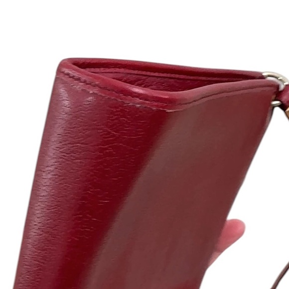 Christian Dior Vintage Shoulder Bag Red Leather purse as is - Picture 5 of 13